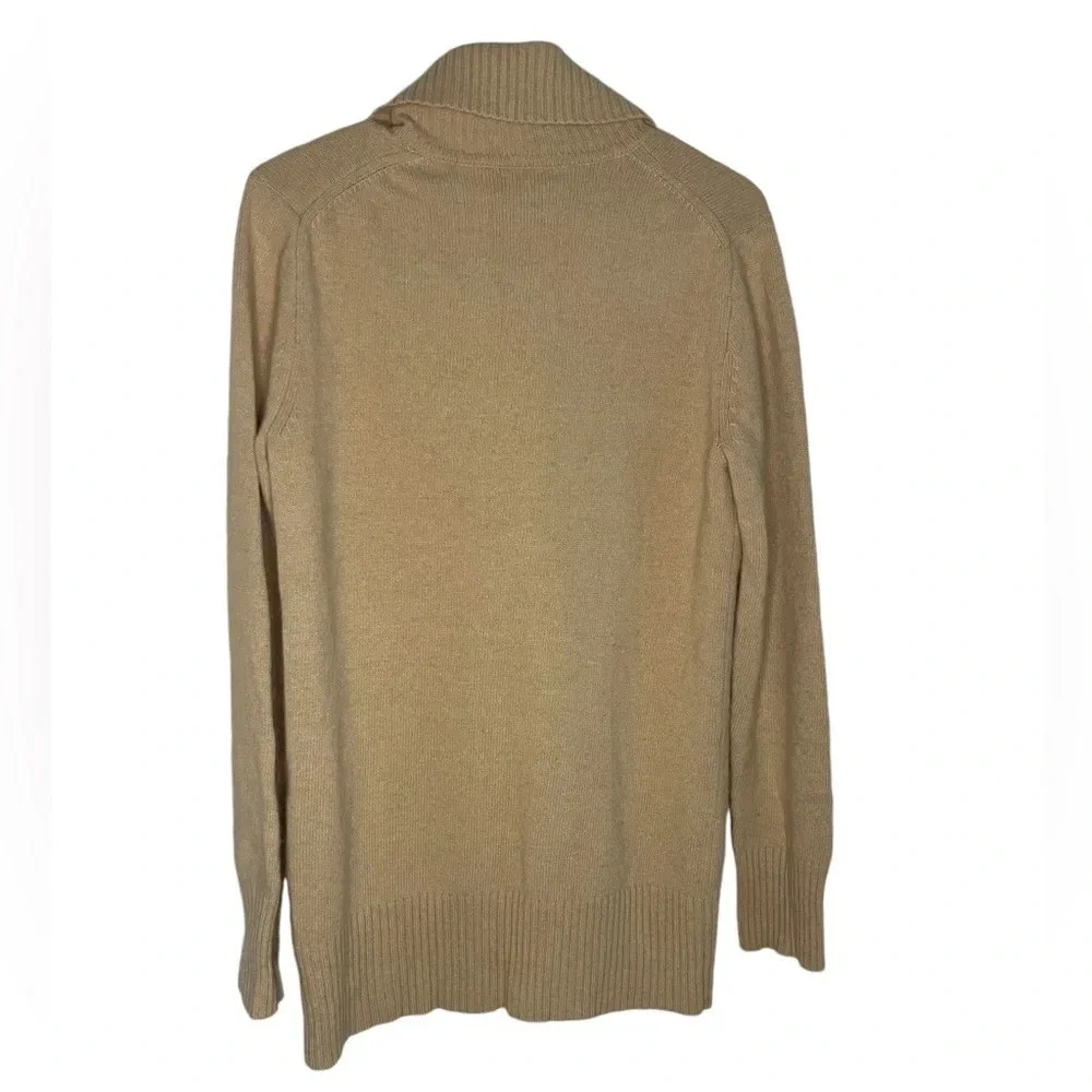 J Crew Beige Button Up Wool Blend Cardigan Women’s Size Large Bohemian Preppy